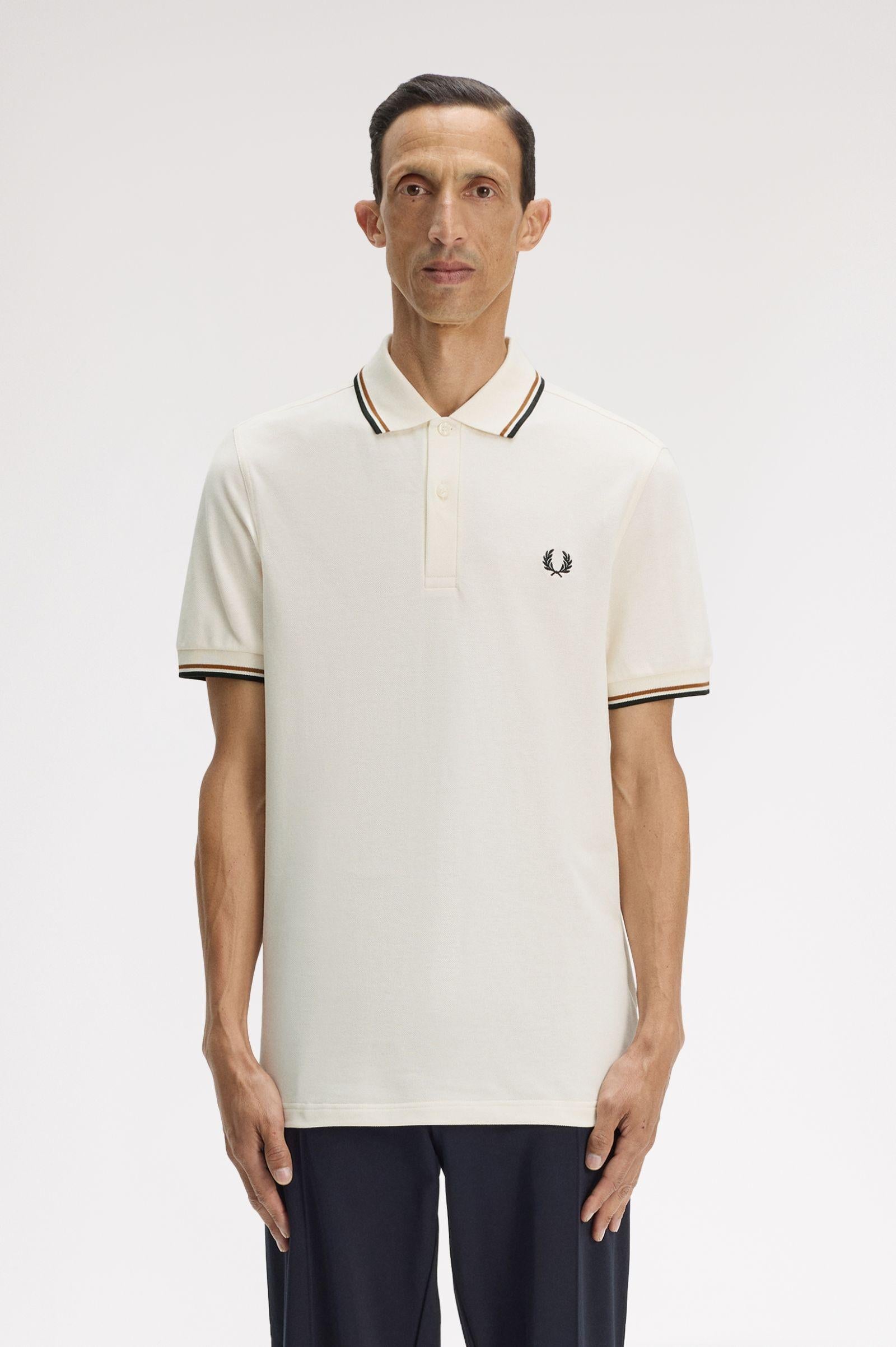 Polo manica corta M3600 79B FRED PERRY Ecru/drkml/blk 