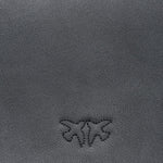 Borsa a tracolla media in pelle liscia 100941A0F1 Z99Q PINKO Nero-antigue 