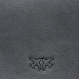 Borsa a tracolla media in pelle liscia 100941A0F1 Z99Q PINKO Nero-antigue 