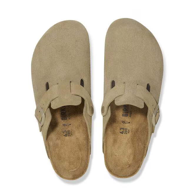 Sabot in pelle scamosciata BOSTON 1025844 FADED KHAKI BIRKENSTOCK Faded khaki 