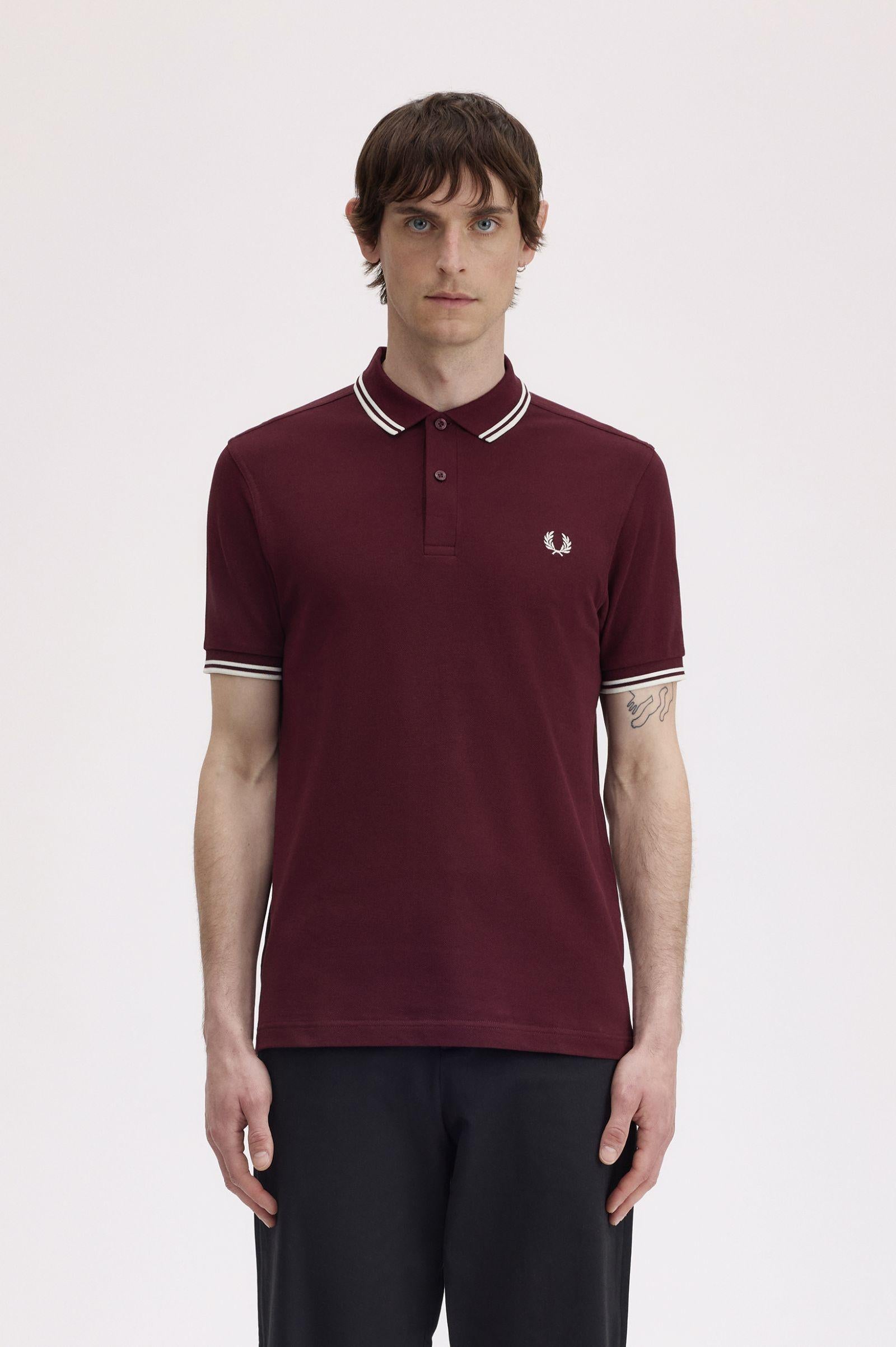 Polo manica corta M3600 597 FRED PERRY Oxblood 