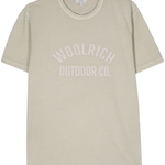 T-shirt tinta in capo in puro cotone con stampa CFWOTE0127MRUT3708 621 WOOLRICH Sage 