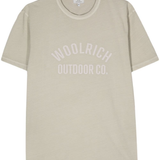 T-shirt tinta in capo in puro cotone con stampa CFWOTE0127MRUT3708 621 WOOLRICH Sage 