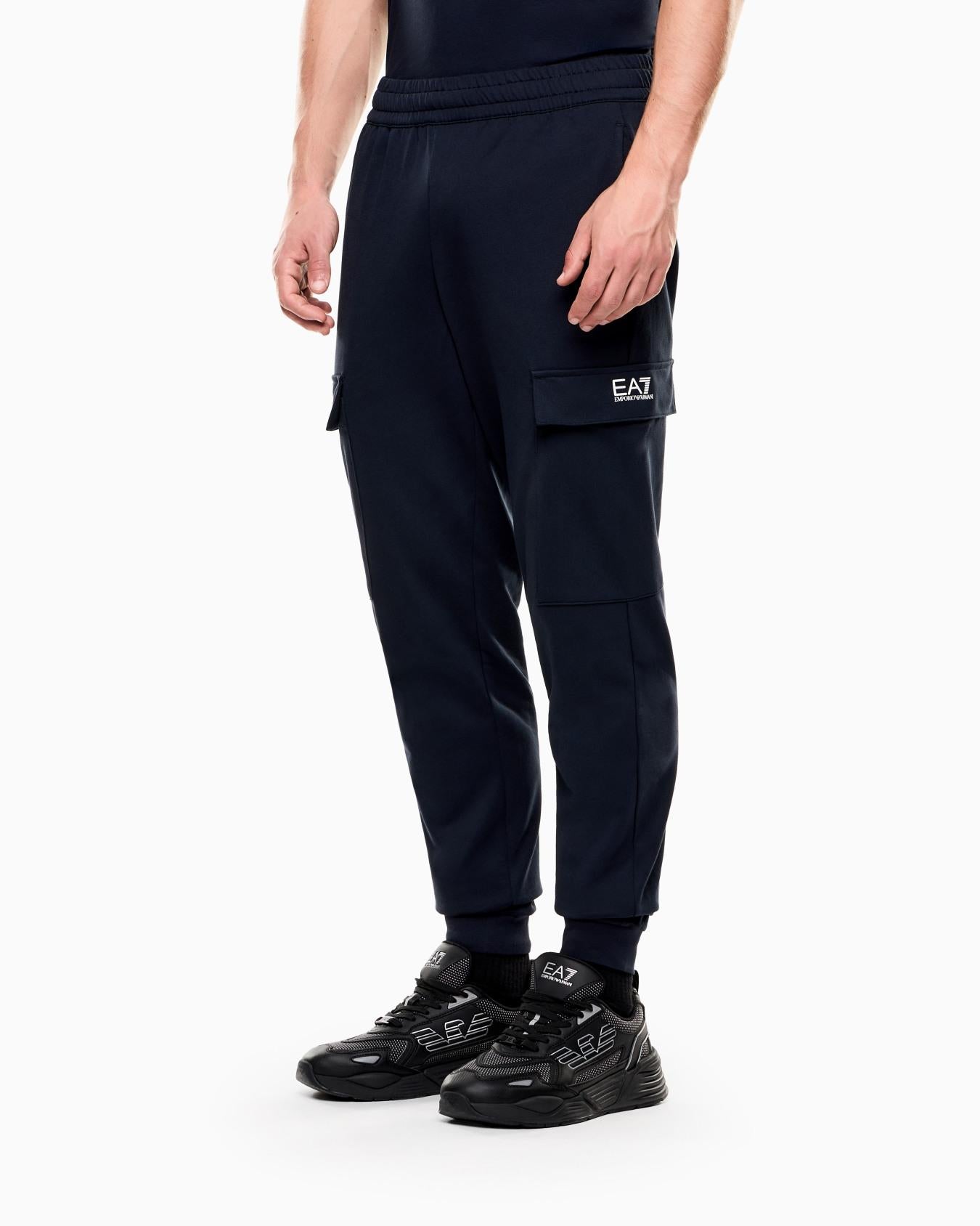 Pantaloni cargo Core Identity in cotone 8NPP67 PJVRZ 1562 EA7 Blue 
