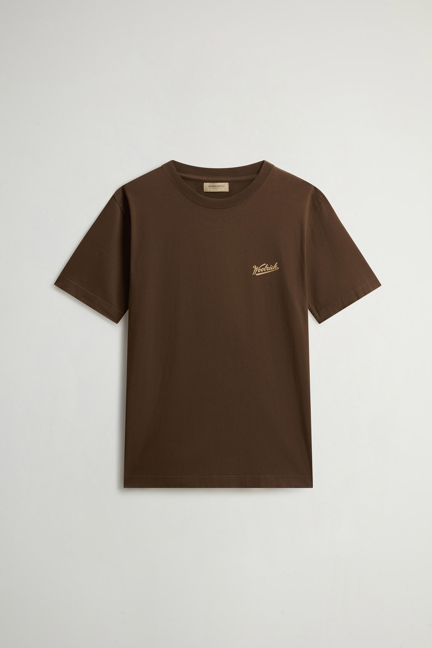 T-Shirt in puro cotone con logo CFWOTE2010MRUT5334 10026 WOOLRICH Slate black 