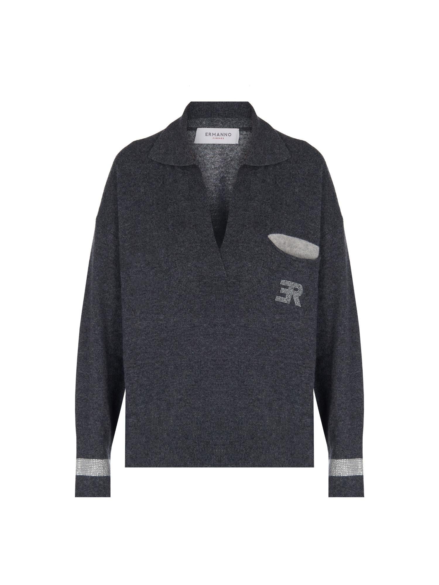 Maglia in lana D47EM022EO4 MFA98 ERMANNO FIRENZE Antracite 