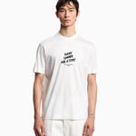 T-shirt in jersey misto lyocell con ricamo frase summer mood ASV EM003649 AF18312 U0003 EMPORIO ARMANI Snow white 