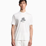 T-shirt in jersey misto lyocell con ricamo frase summer mood ASV EM003649 AF18312 U0003 EMPORIO ARMANI Snow white 