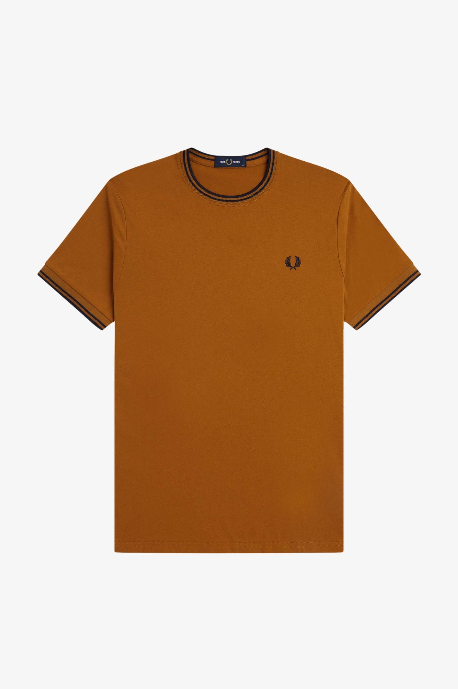 T-shirt con doppia riga M1588 88B FRED PERRY Drkc/nvy/nvy 