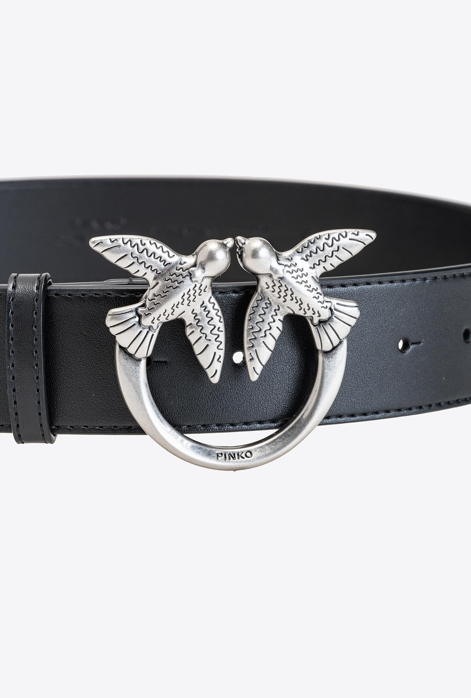 Cintura in pelle 1H212VY5H7 Z99O PINKO Black/silver 