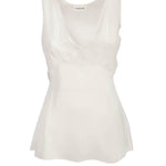Blusa in satin di seta SOFIAD311504 002 P.A.R.O.S.H. Panna 