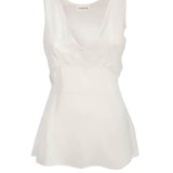 Blusa in satin di seta SOFIAD311504 002 P.A.R.O.S.H. Panna 