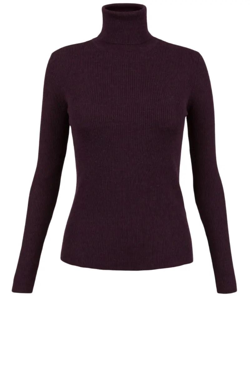 Maglia collo alto a costine LEILAD512552X 094 P.A.R.O.S.H. Must 