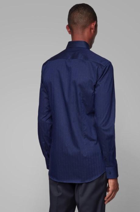 Camicia micro pois JASON 10220574 01 417 BOSS Electric blue 
