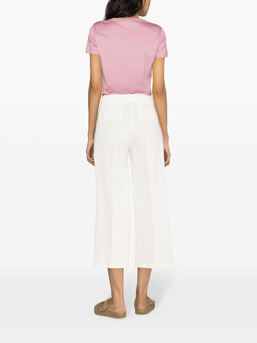 Pantalone cropped 103227A0IM Z07 PINKO White 