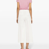 Pantalone cropped 103227A0IM Z07 PINKO White 