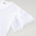 T-Shirt Lakeside in puro cotone con maniche a sbuffo CFWWTE0076FRUT3397 8041 WOOLRICH Bright white 