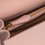 Borsa a tracolla media in pelle liscia 100941A0F1 O81Q PINKO Cipria-antique gold 