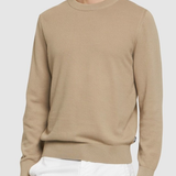 Maglia girocollo in cotone 50506022 10255187 01 255 BOSS Dark beige 