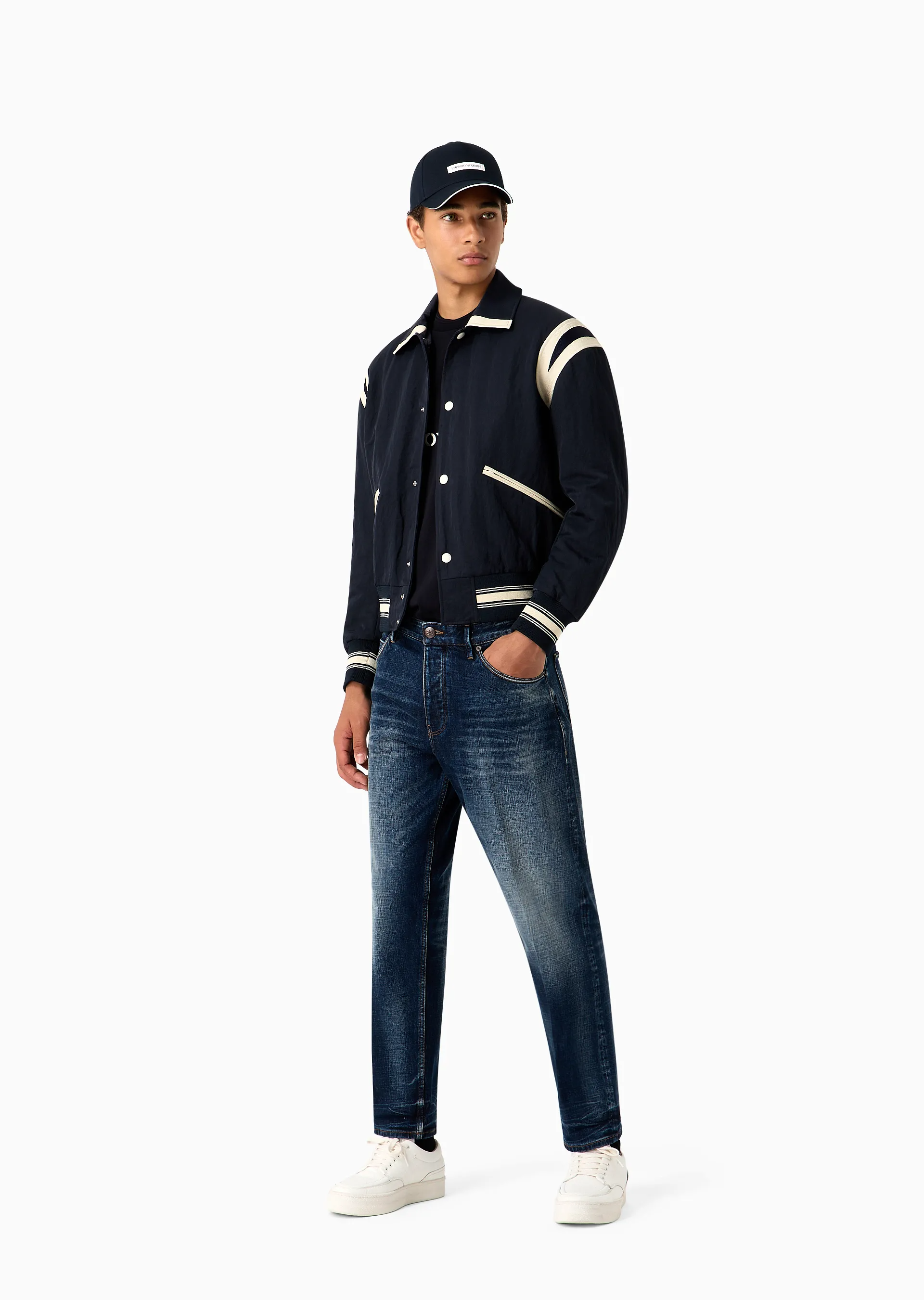 Jeans loose fit in denim selvedge Denim Lab 6R1J69 1DQTZ 0942 EMPORIO ARMANI Blue denim medium 