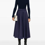Maglia girocollo in cannetè di lana 104020A15S G03 PINKO Blu marino cupo 