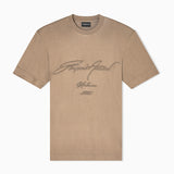 T-shirt con maxi ricamo in jersey misto lyocell ASV EM003007 AF18312 U6189 EMPORIO ARMANI Walnut 