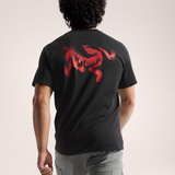 T-Shirt manica corta KRAGG SL COTTON BLURRED BIRD SS M X00000 01 ARC'TERYX Black/dynasty 