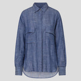 Camicia in chambray di cotone PED5658 99012430 209 PEUTEREY Denim 
