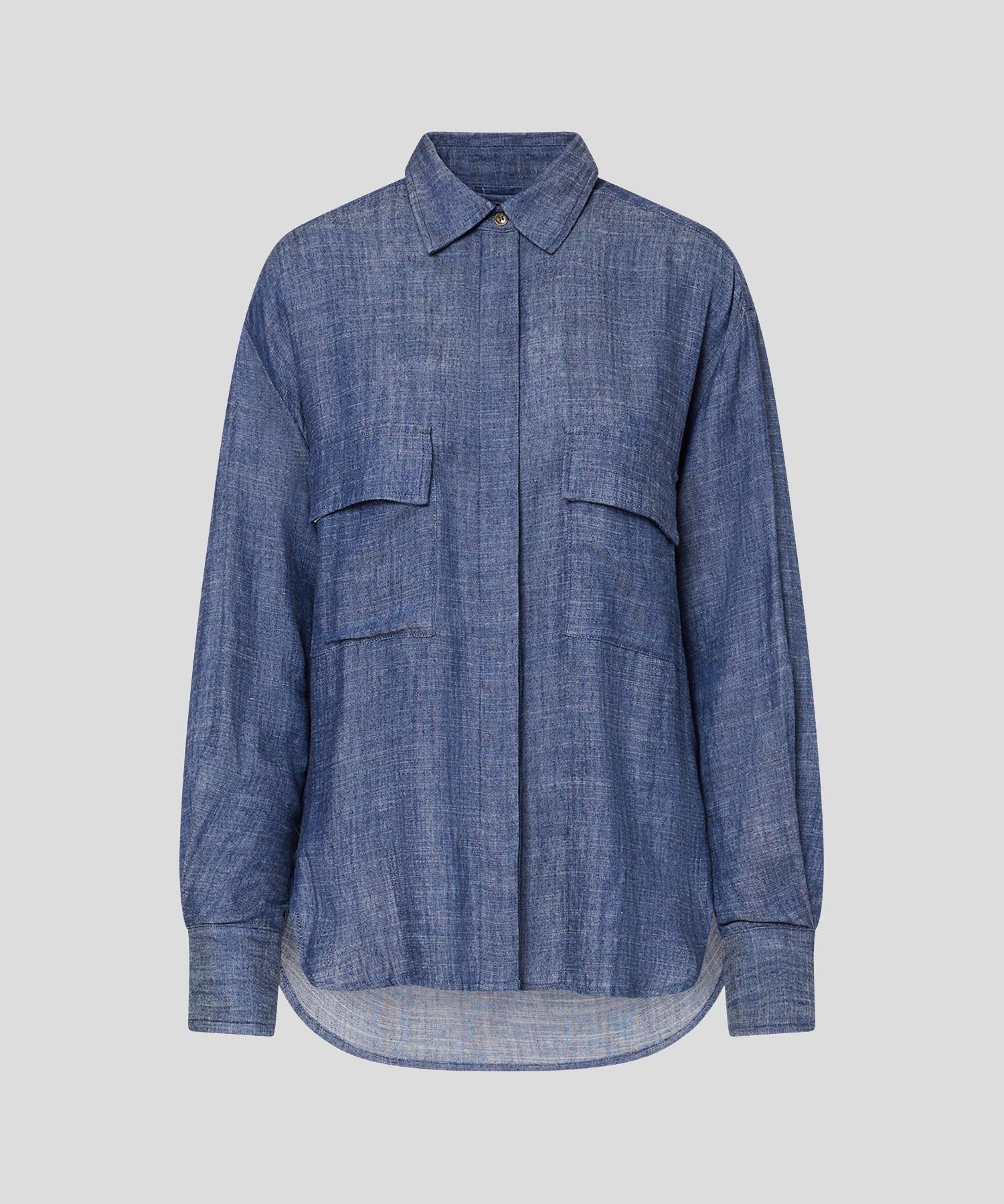 Camicia in chambray di cotone PED5658 99012430 209 PEUTEREY Denim 