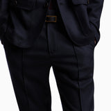 Pantalone in twill di lana stretch EM003669 AF18507 UB118 EMPORIO ARMANI Blue navy 