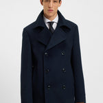 Peacoat in lana e cachemire 50551081 10273687 01 404 BOSS Dark blue 