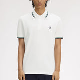 Polo manica corta M3600 02C FRED PERRY Snowwht/sgrn/nvy 