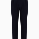 Pantaloni in misto viscosa soft con pinces e tasche a filetto 6R1PC6 1NFTZ 0920 EMPORIO ARMANI Blu navy 