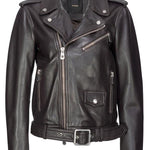 Biker in pelle 103897A21L M04 PINKO Marrone oltre buio 