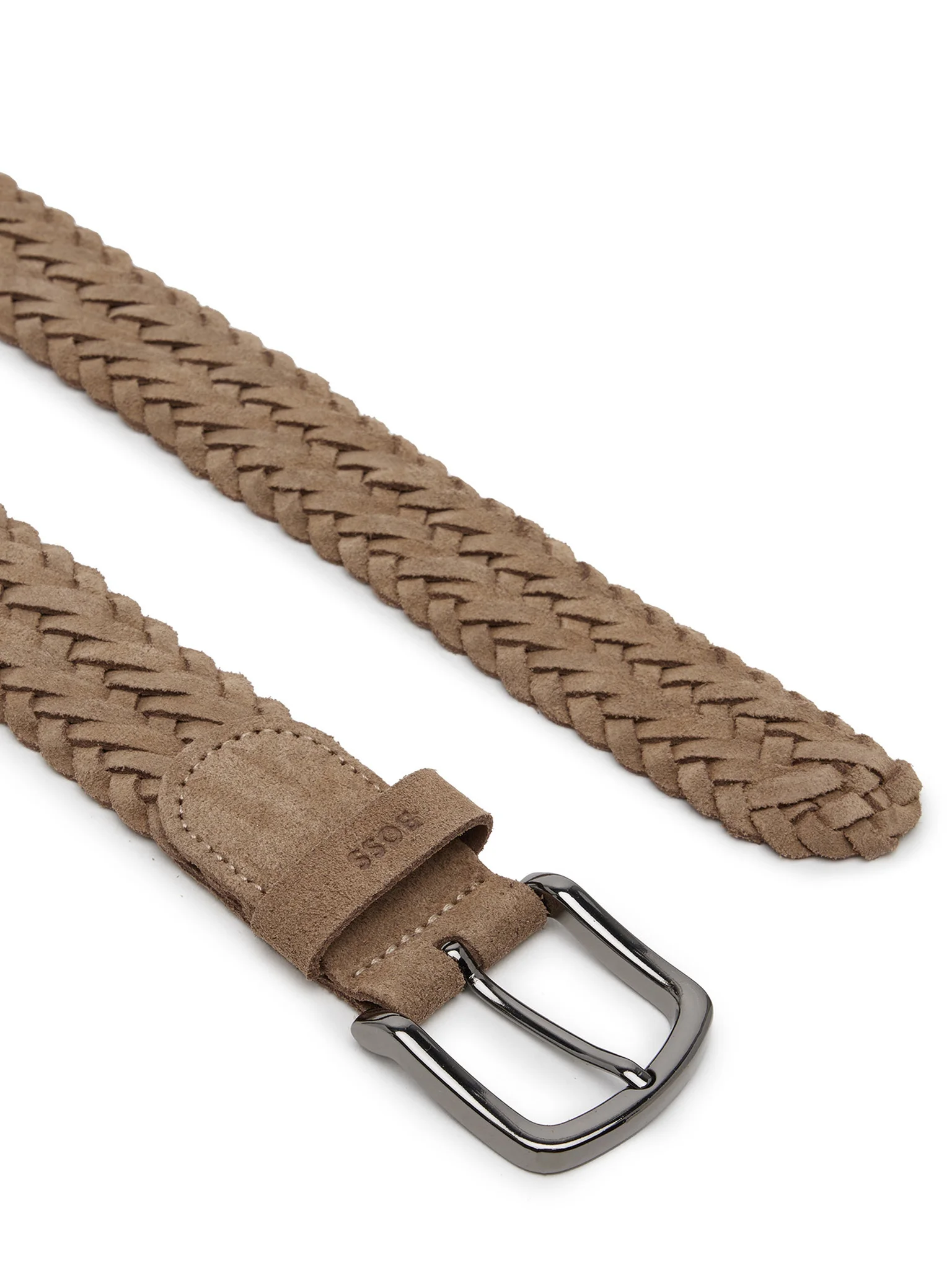 Cintura in pelle intrecciata 50542184 10199094 01 270 BOSS Light beige 