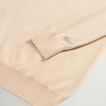 Maglia girocollo in puro cotone con logo ricamato CFWOKN0331MRUF0787 8640 WOOLRICH White pepper 
