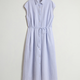 Chemisier in cotone seersucker elasticizzato CFWWDR0186FRUT4070 31010 WOOLRICH Blue stripe 