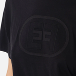 T-shirt in jersey con logo embossed MA60N51E2 110 ELISABETTA FRANCHI Nero 
