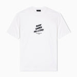 T-shirt in jersey misto lyocell con ricamo frase summer mood ASV EM003649 AF18312 U0003 EMPORIO ARMANI Snow white 