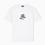 T-shirt in jersey misto lyocell con ricamo frase summer mood ASV EM003649 AF18312 U0003 EMPORIO ARMANI Snow white 