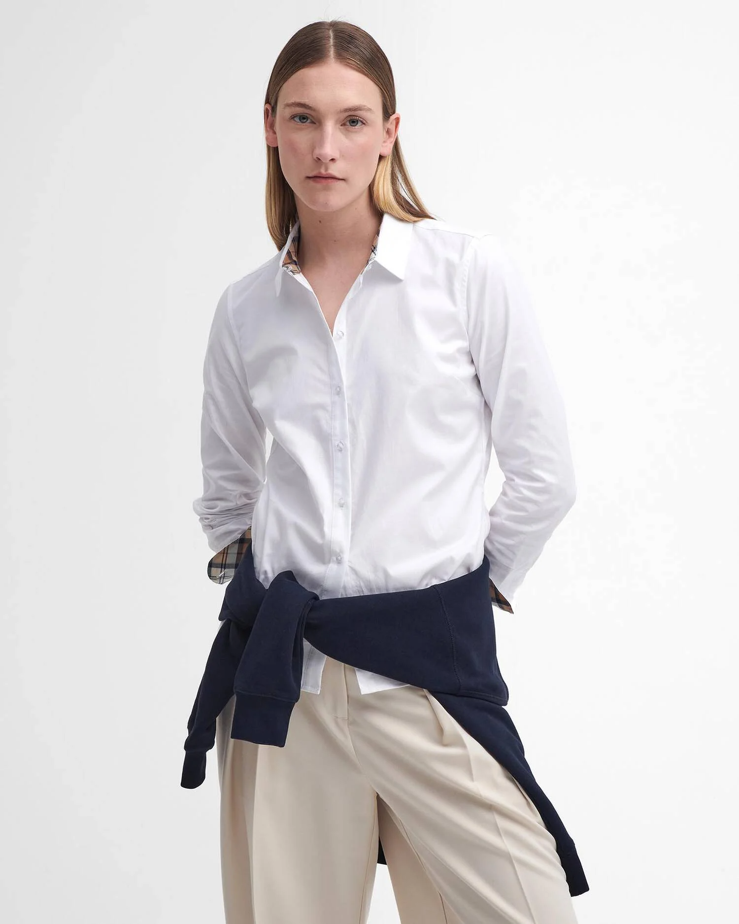 Camicia in cotone oxford LSH1409 LSH WH33 BARBOUR White/hessian tartan 