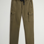 Pantaloni cargo tinti in capo con cintura CFWOTR0241MRUT4129 6006 WOOLRICH Greenstone 