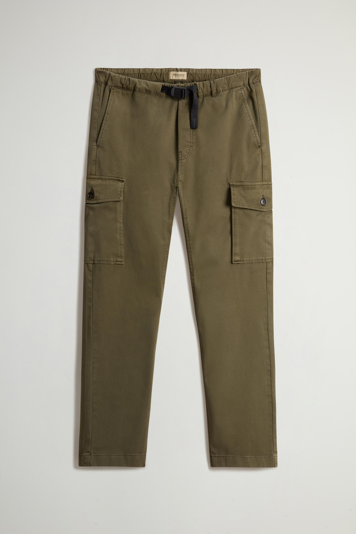 Pantaloni cargo tinti in capo con cintura CFWOTR0241MRUT4129 6006 WOOLRICH Greenstone 