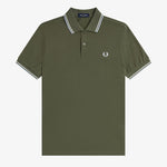 Polo manica corta M3600 87B FRED PERRY Lwgrn/ecru/dskbl 