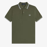 Polo manica corta M3600 87B FRED PERRY Lwgrn/ecru/dskbl 
