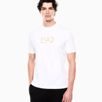 T-shirt girocollo Premium Label in jersey di cotone 7M001562 AF17789 U0002 EA7 White 
