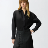 Camicia in popeline e crêpe 105434A2TG Z99 PINKO Nero 