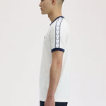 T-Shirt manica corta con fettuccia M4620 129 FRED PERRY Snow white 