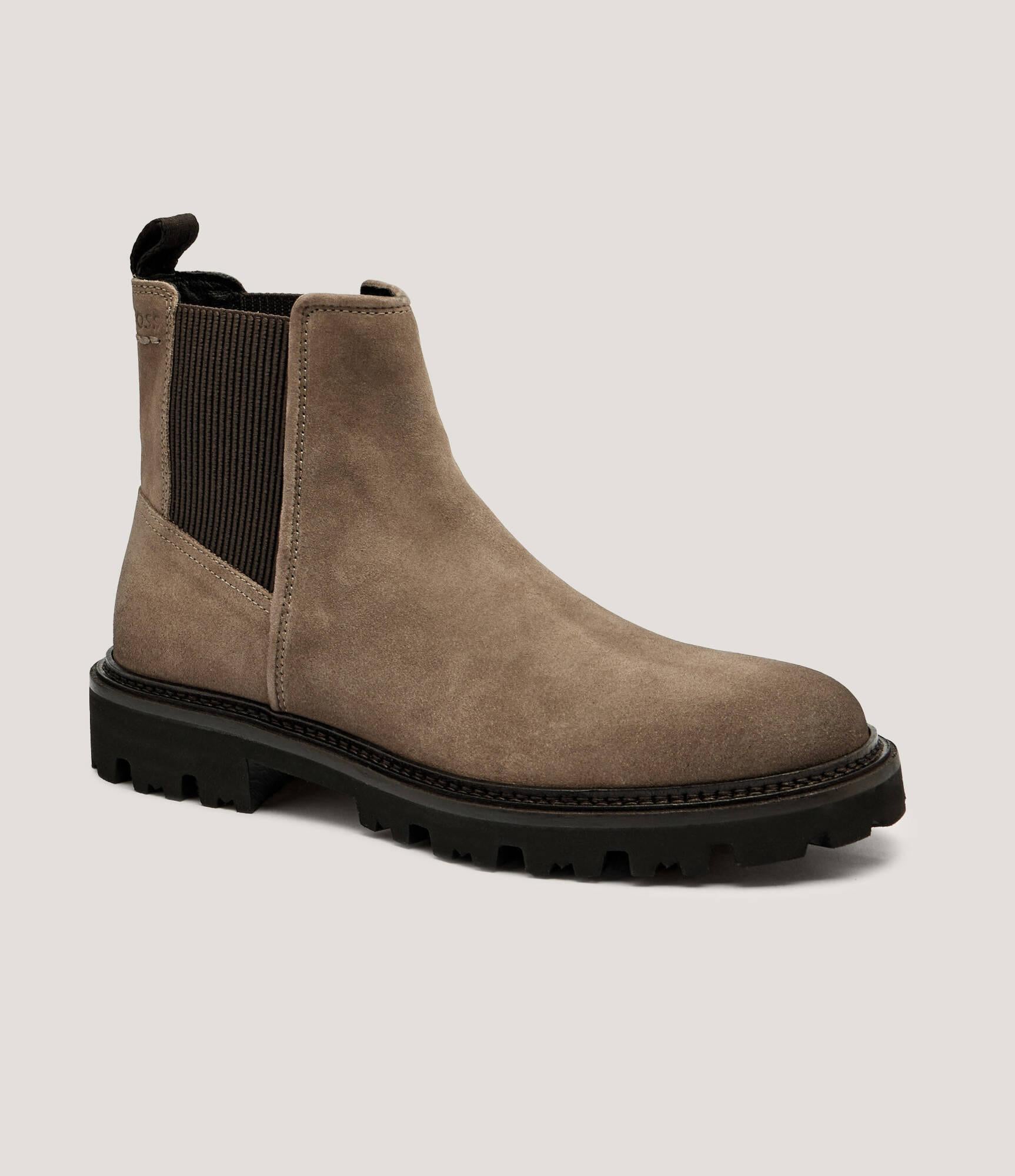 Stivali in suede 50552572 10262618 01 260 BOSS Beige 