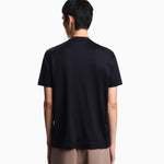 T-shirt con maxi ricamo in jersey misto lyocell ASV EM003007 AF18312 UB118 EMPORIO ARMANI Blue navy 